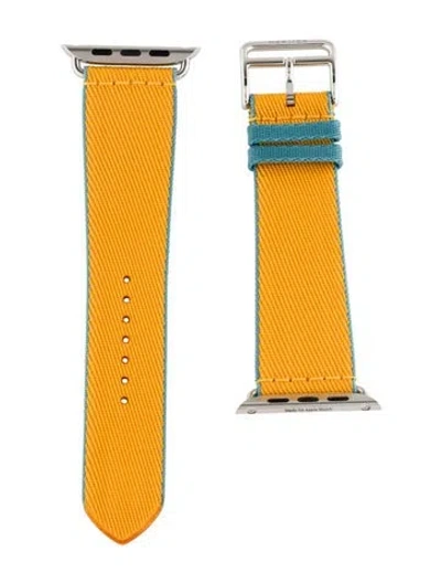 Pre-owned Hermes X Apple Single Tour 35mm X 24mm Twill Jump Strap In Multi
