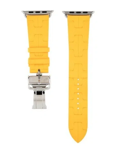 Pre-owned Hermes X Apple Single Tour Kilim 23mm Rubber Strap In Yellow