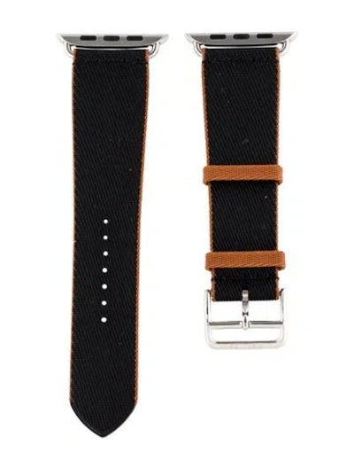 Pre-owned Hermes X Apple Single Tour Twill Jump Watch Strap In Multi