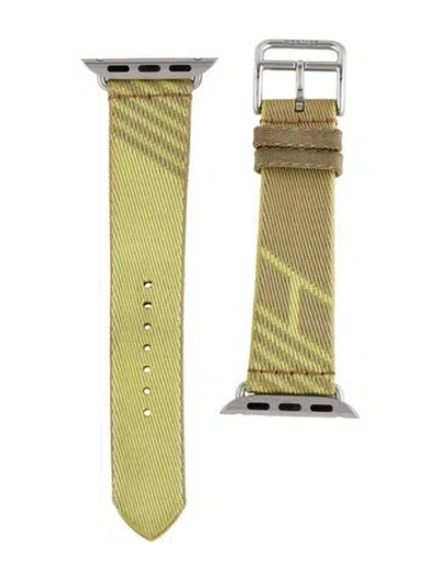 Pre-owned Hermes X Apple Toile H Watch Strap In Multi