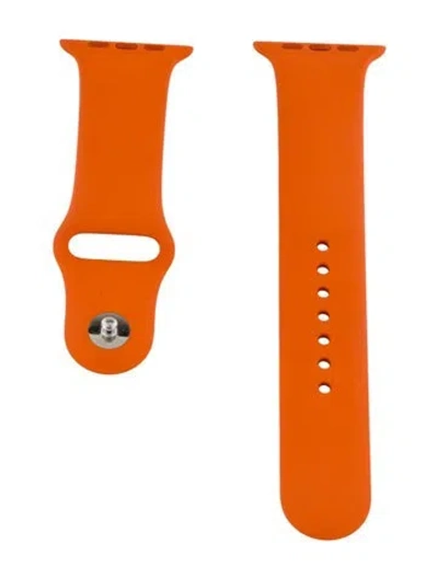 Pre-owned Hermes X Hermès 22mm Watch Strap In Orange