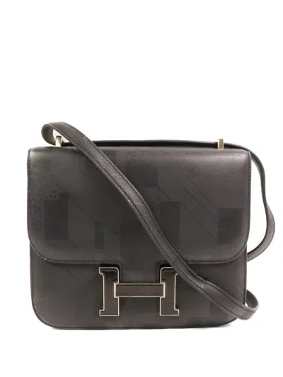 Pre-owned Hermes X Nigel Peake Constance On A Summer Night Shoulder Bag In Black