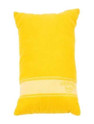 Pre-owned Hermes Yachting Uni Beach Pillow In Yellow