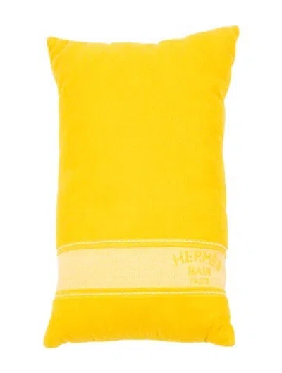Pre-owned Hermes Yachting Uni Beach Pillow In Yellow
