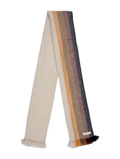 Pre-owned Hermes Yak Wool Scarf In Neutral