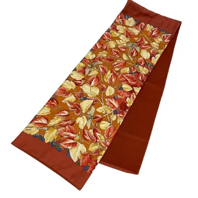 Pre-owned Hermes Yellow Angora Silk Scarf () In Multi