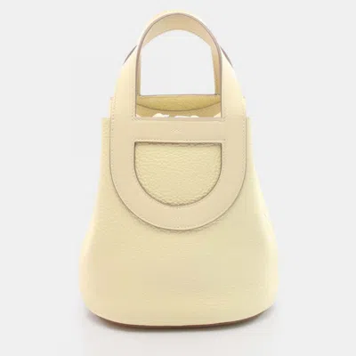 Pre-owned Hermes Yellow Clemence And Swift In The Loop 18
