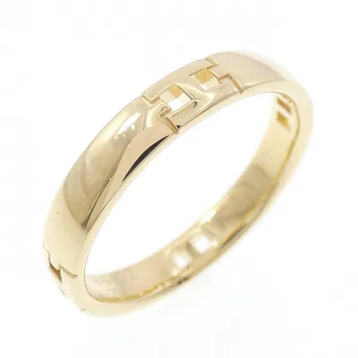 Pre-owned Hermes Yellow Gold (18k) Band Ring ()