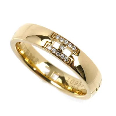 Pre-owned Hermes Yellow Gold (18k) Band Ring ()
