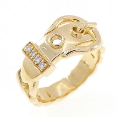 Pre-owned Hermes Yellow Gold (18k) Band Ring ()