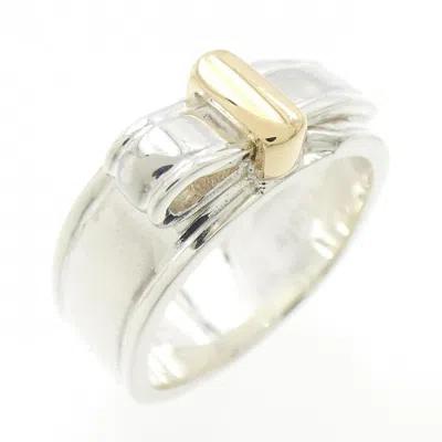 Pre-owned Hermes Yellow Gold (18k) Silver 925 Band Ring ()