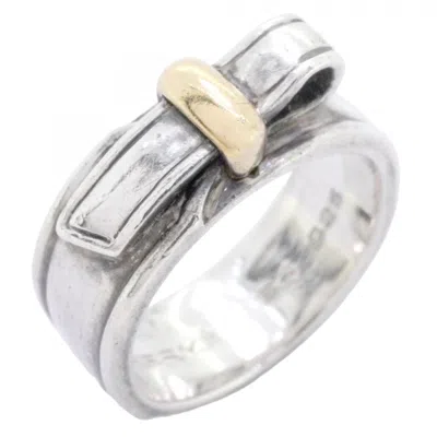 Pre-owned Hermes Yellow Gold (18k) Silver 925 Band Ring ()