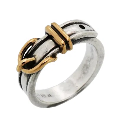 Pre-owned Hermes Yellow Gold (18k) Silver 925 Band Ring ()
