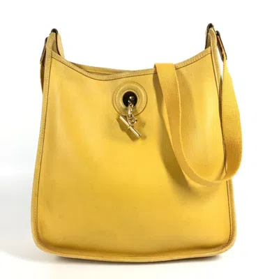 Pre-owned Hermes Yellow Leather Pochette Shoulder Bag ()