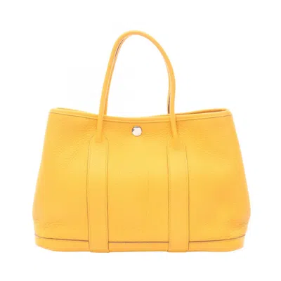 Pre-owned Hermes Yellow Negonda Leather Leather Handbag Tote Bag ()