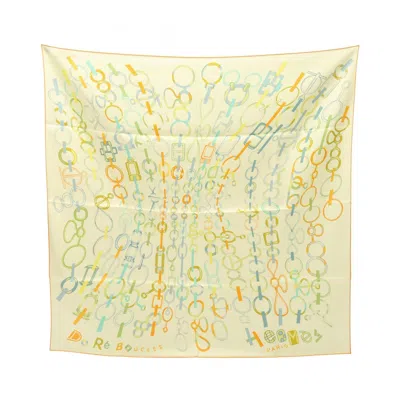 Pre-owned Hermes Yellow Silk Scarf () In Multi