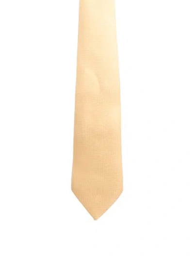 Pre-owned Hermes Yellow Silk Tie