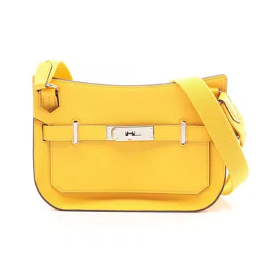 Pre-owned Hermes Yellow Swift Leather Shoulder Bag ()