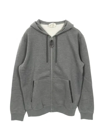 Pre-owned Hermes Zip-up Hoodie In Gray
