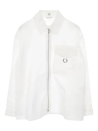 Pre-owned Hermes Zip-up Shirt In White