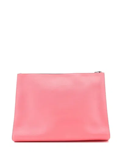 Pre-owned Hermes Zipengo Pouch Evercolor Gm Clutch Bag In Pink