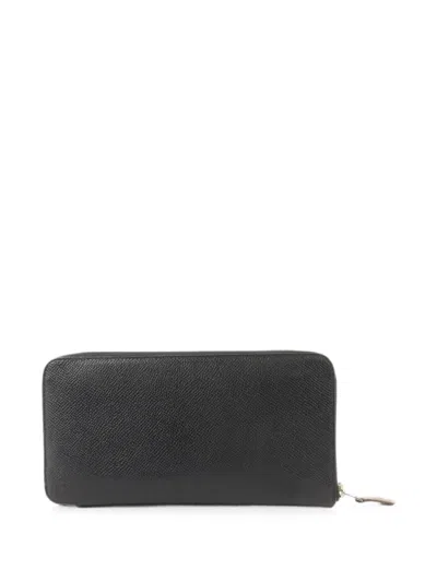 Pre-owned Hermes Zip-fastening Wallet In Black