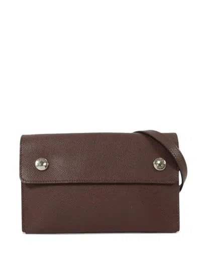 Pre-owned Hermes Nap Epsom Leather Crossbody Bag In Brown