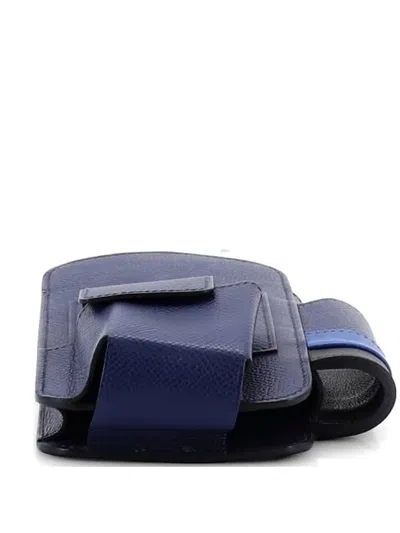 Pre-owned Hermes Way Phone Case Crossbody Bag Epsom Clutch Bag In Blue
