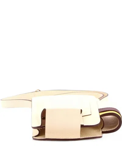 Pre-owned Hermes Way Phone Case Crossbody Bag Epsom Clutch Bag In Neutrals