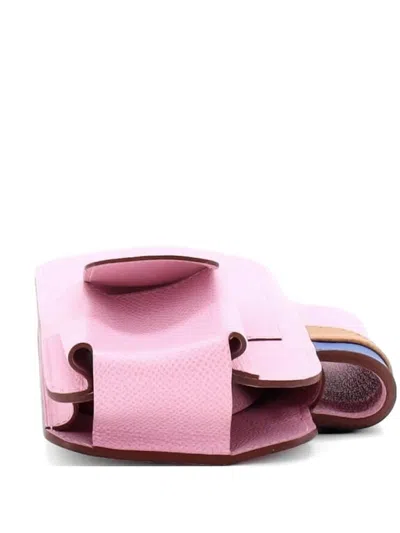 Pre-owned Hermes Way Phone Case Crossbody Bag Epsom Clutch Bag In Pink