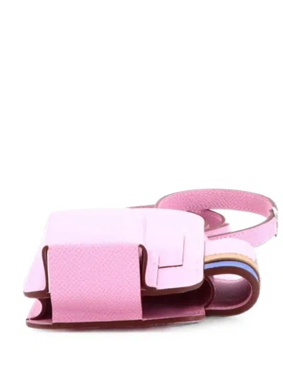 Pre-owned Hermes Way Phone Case Crossbody Bag Epsom Clutch Bag In Pink