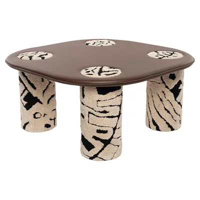Pre-owned Hermhaus Comb Coffee Table By : Leather & Wood, Mid-century Modern In Brown