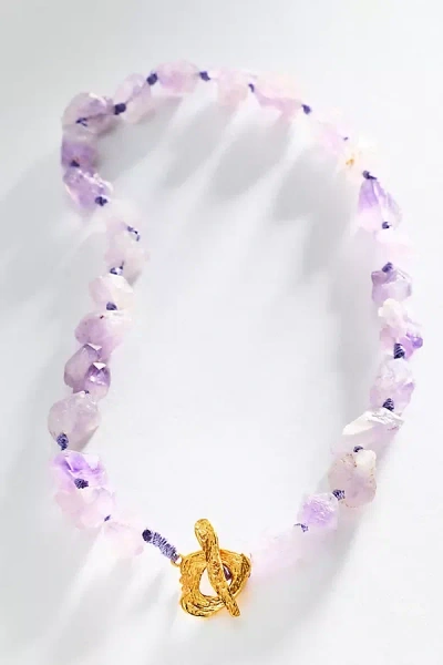 Hermina Athens Amethyst Necklace In Pink