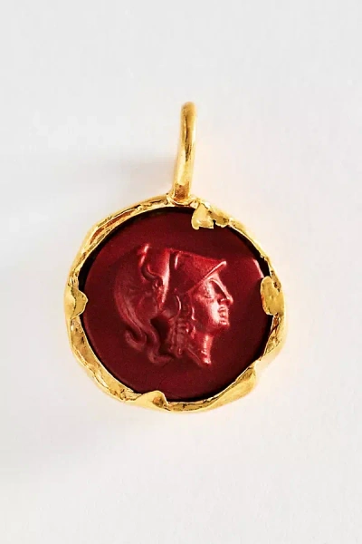 Hermina Athens Cameo Jasper Charm In Burgundy