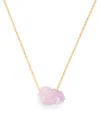Hermina Athens Gold-plated And Amethyst Lukumaki Necklace In Pink