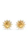 Hermina Athens Gold-plated Golden Sun Earrings In Gold