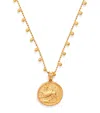 Hermina Athens Gold-plated Satyrus Kuduni Necklace In Gold