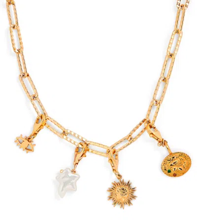 Hermina Athens Gold-plated Victor Charm Necklace