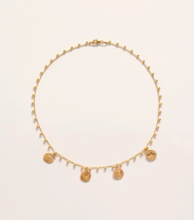 Hermina Athens Gold-plated Athinules Charm Necklace