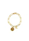 Hermina Athens Hercules Yasemi & Charms Bracelet Accessories In Gold