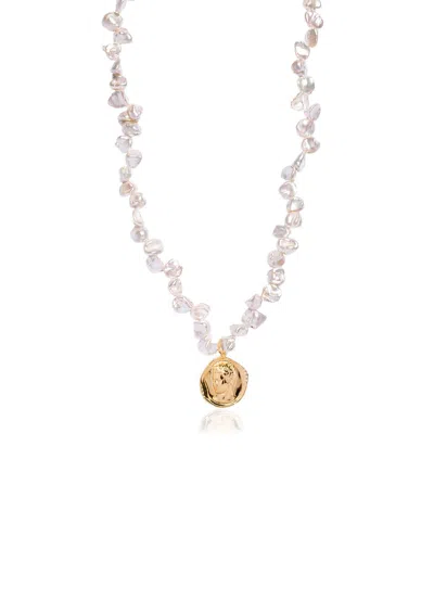 HERMINA ATHENS HERMINA ATHENS HERMIS LARGE LUSTRE STATEMENT PEARL NECKLACE