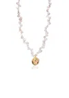 Hermina Athens Hermis Large Lustre Statement Pearl Necklace Accessories In Pearl Gold
