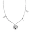 Hermina Athens Hermis Small Matte & Charms Necklace Accessories In Silver