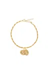 Hermina Athens Knossos Charm & Phaistos Cord Bracelet Accessories In Gold