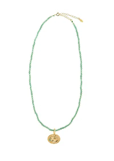 Hermina Athens Knossos Charm Aventurine Necklace Accessories