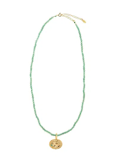 Hermina Athens Knossos Charm Aventurine Necklace Accessories In Multicolor