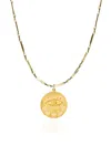 Hermina Athens Kressida Large Charm Antique Mixed Chain Accessories In Gold