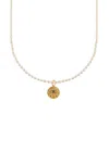 Hermina Athens Oval Pearl Necklace Kressida Mini Charm Accessories In Pearl Gold