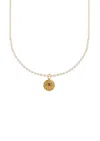 Hermina Athens Oval Pearl Necklace Kressida Mini Charm Accessories In Pearl Gold