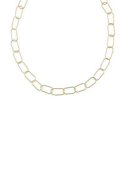 Hermina Athens Oval Statement Chain Accessories In Gold